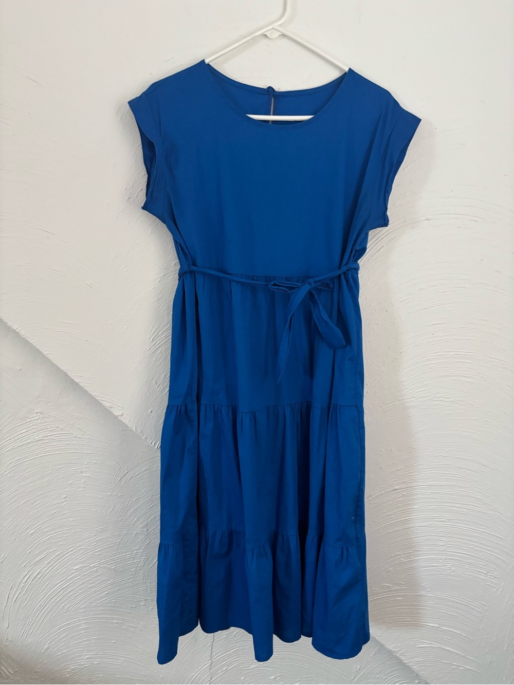 Bright Blue Cap Sleeve Dress